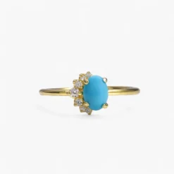 Left Glimmer Turquoise Ring