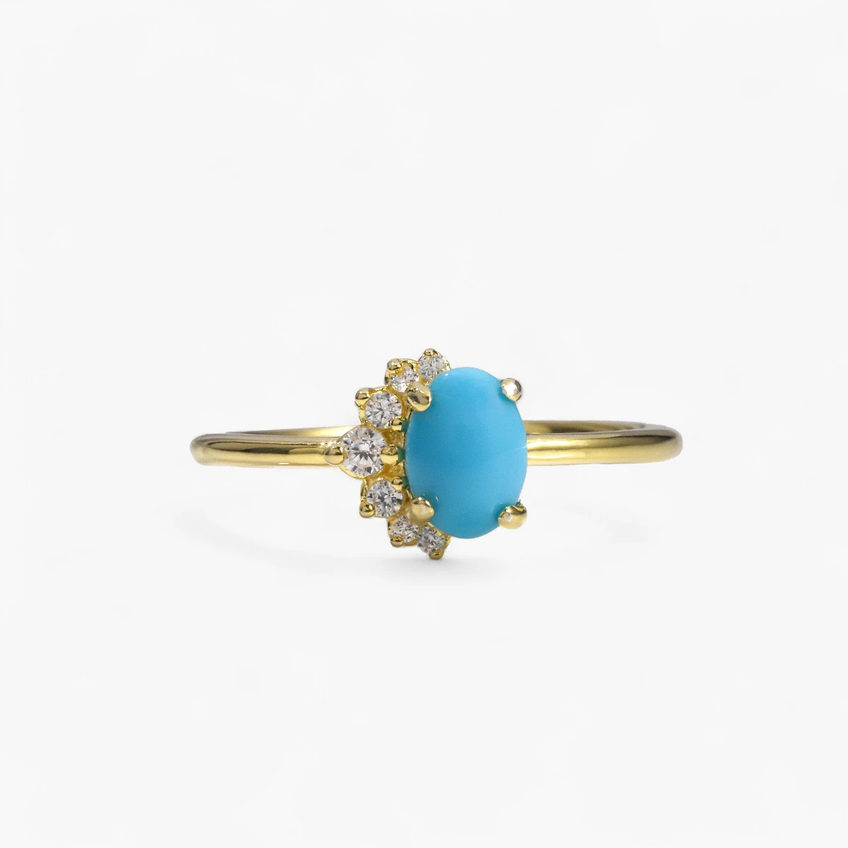 Left Glimmer Turquoise Ring