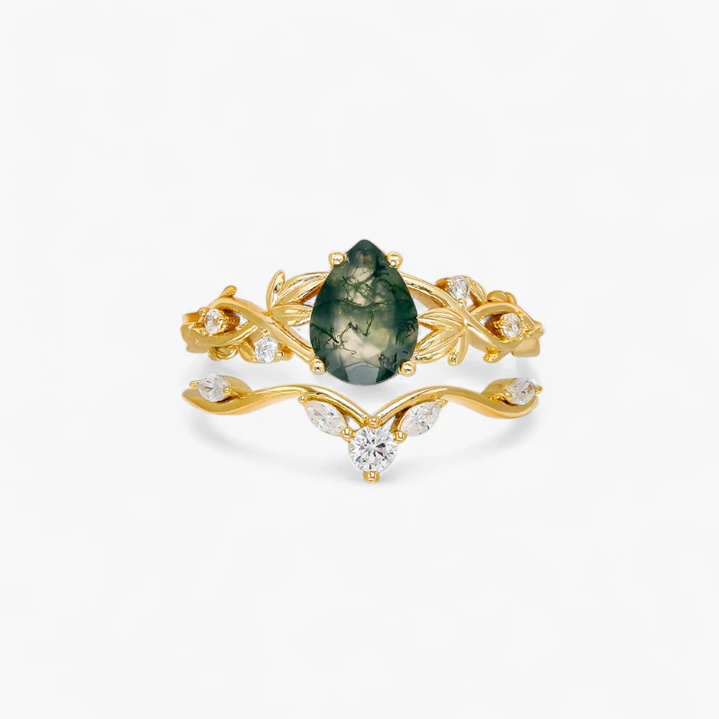 Vingate Moss Agate Ring