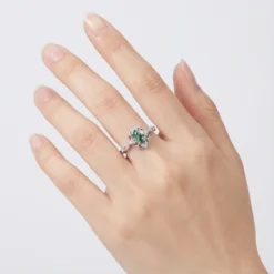 Alternative view of Vintage Carved Moss Agate Ring