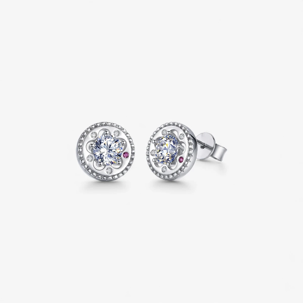 0.5ct Moissanite Ferris Wheel Stud Earrings - Image 3