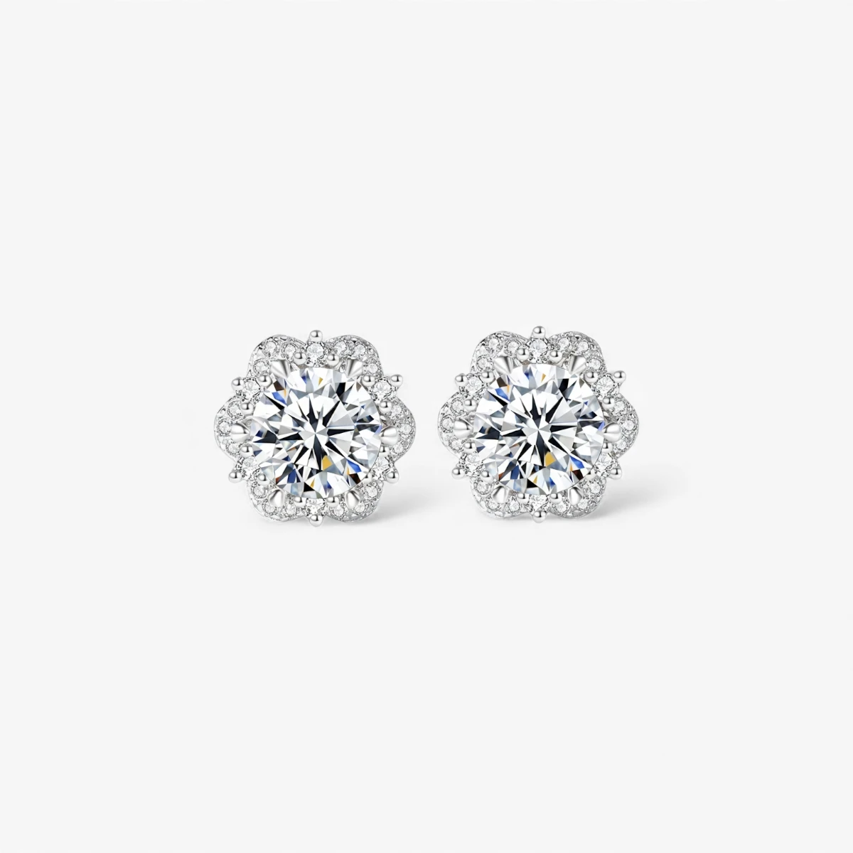 1ct Moissanite Screw-back Studs
