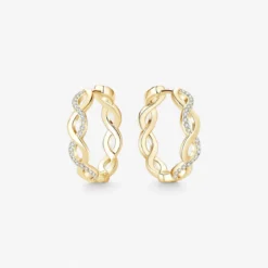 Moissanite Twist Hoops