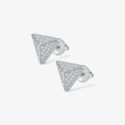 Moissanite Triangle Hip-hop Stud Earrings