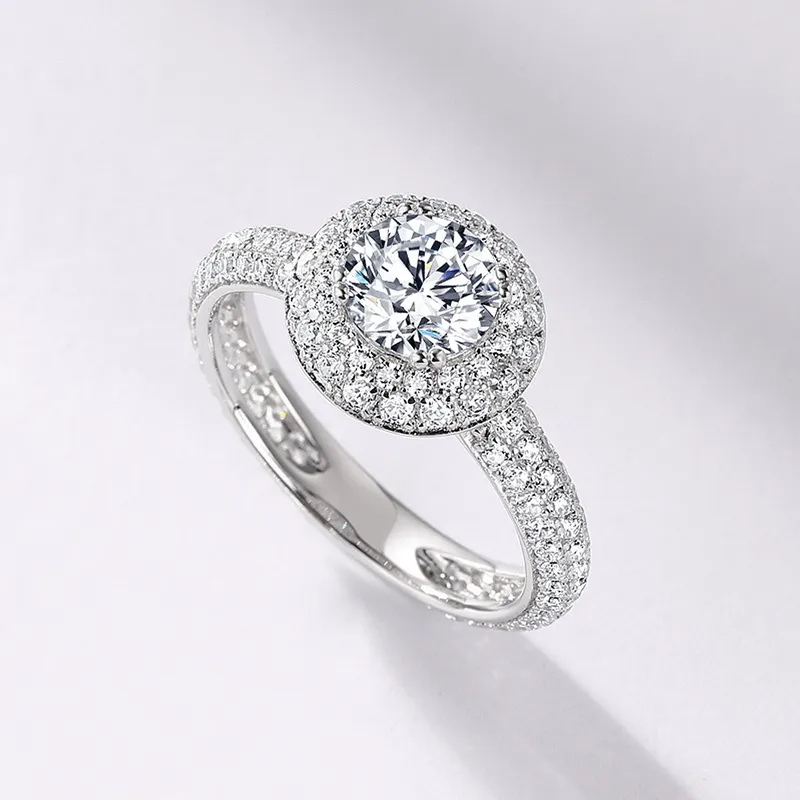 1ct Moissanite Pave Stackable Ring - Image 3