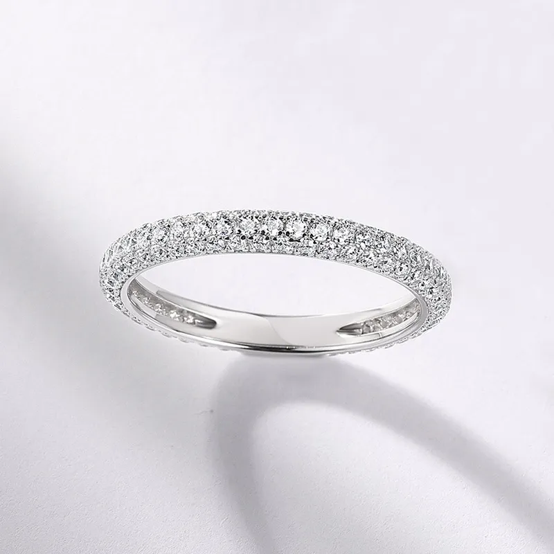 1ct Moissanite Pave Stackable Ring - Image 4