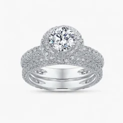 1ct Moissanite Pave Stackable Ring