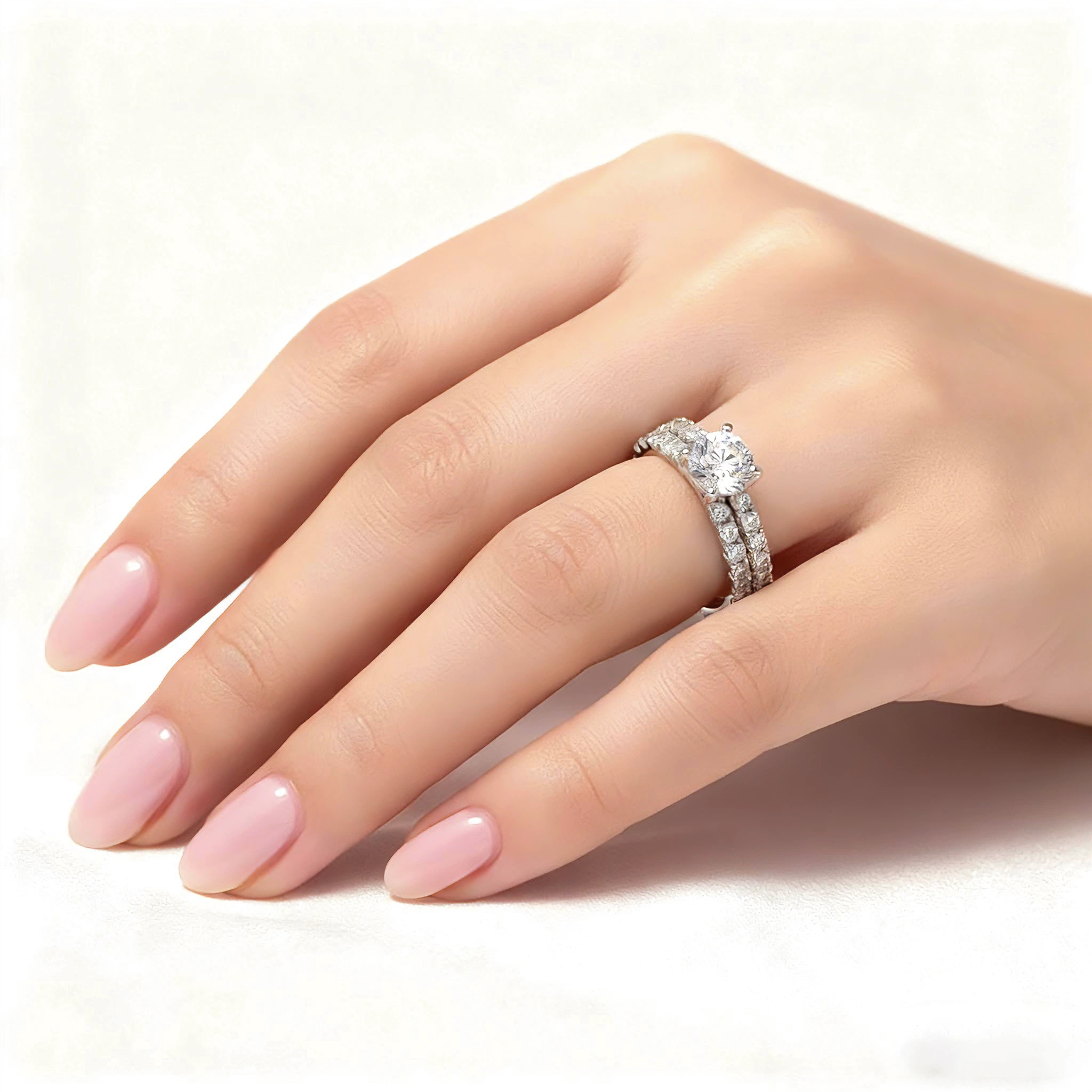 1ct Moissanite Stackable Ring - Image 2