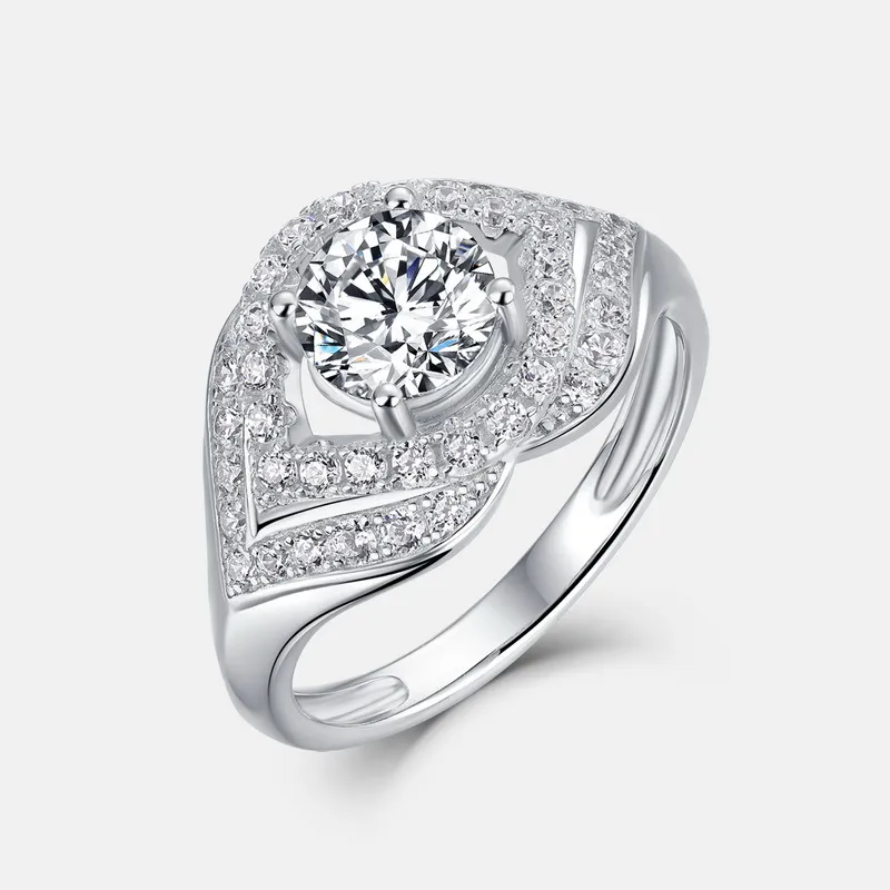 1ct Round Moissanite Eye Ring - Image 3