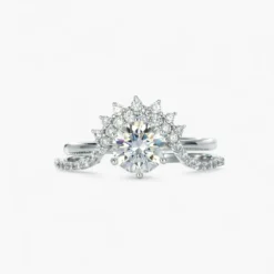 1ct Arch Moissanite Stacking Ring
