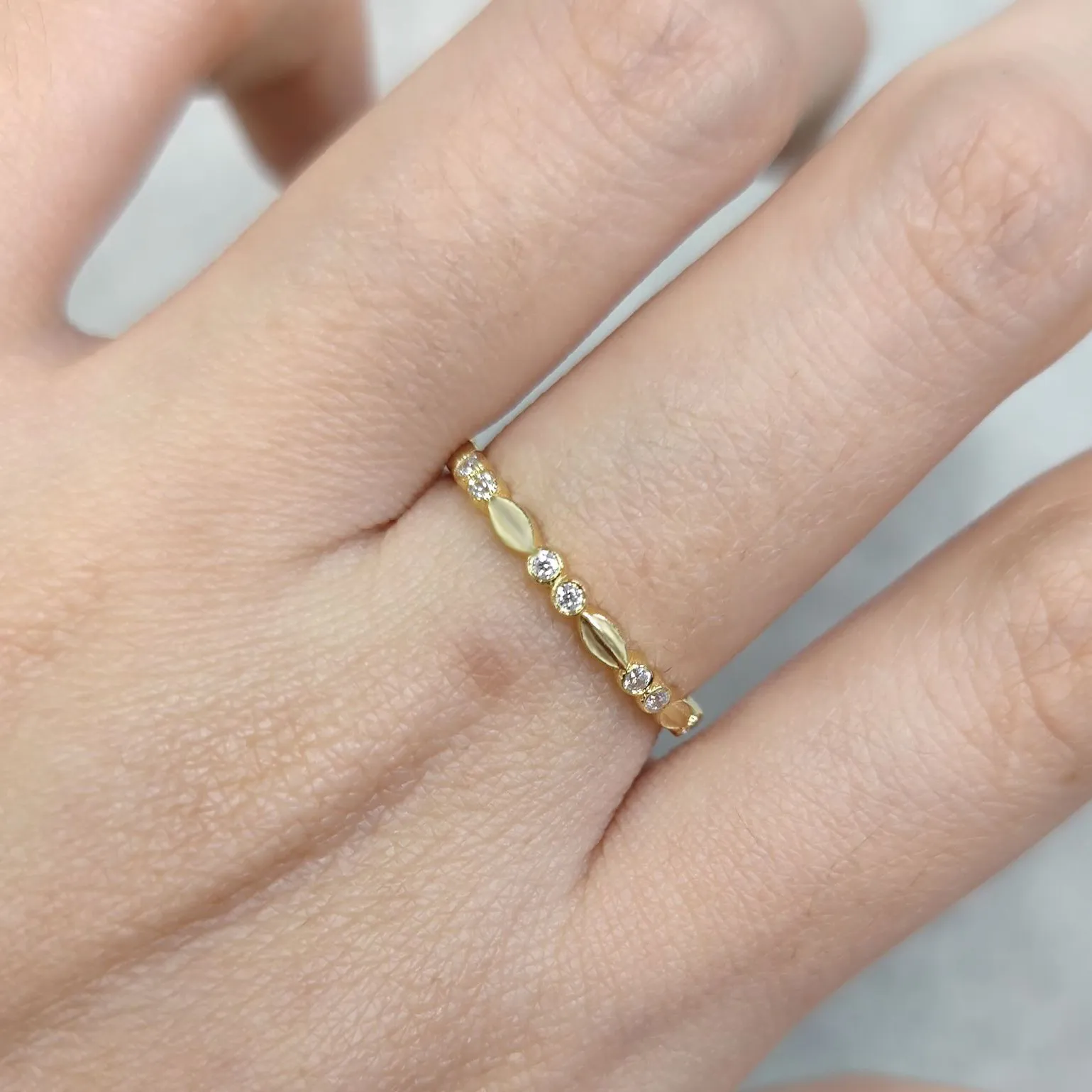 Moissanite Bubble Ring - Image 2