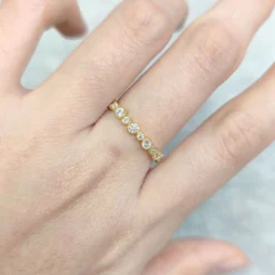 Alternative view of Golden Harmony Moissanite Ring