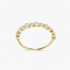 Golden Harmony Moissanite Ring