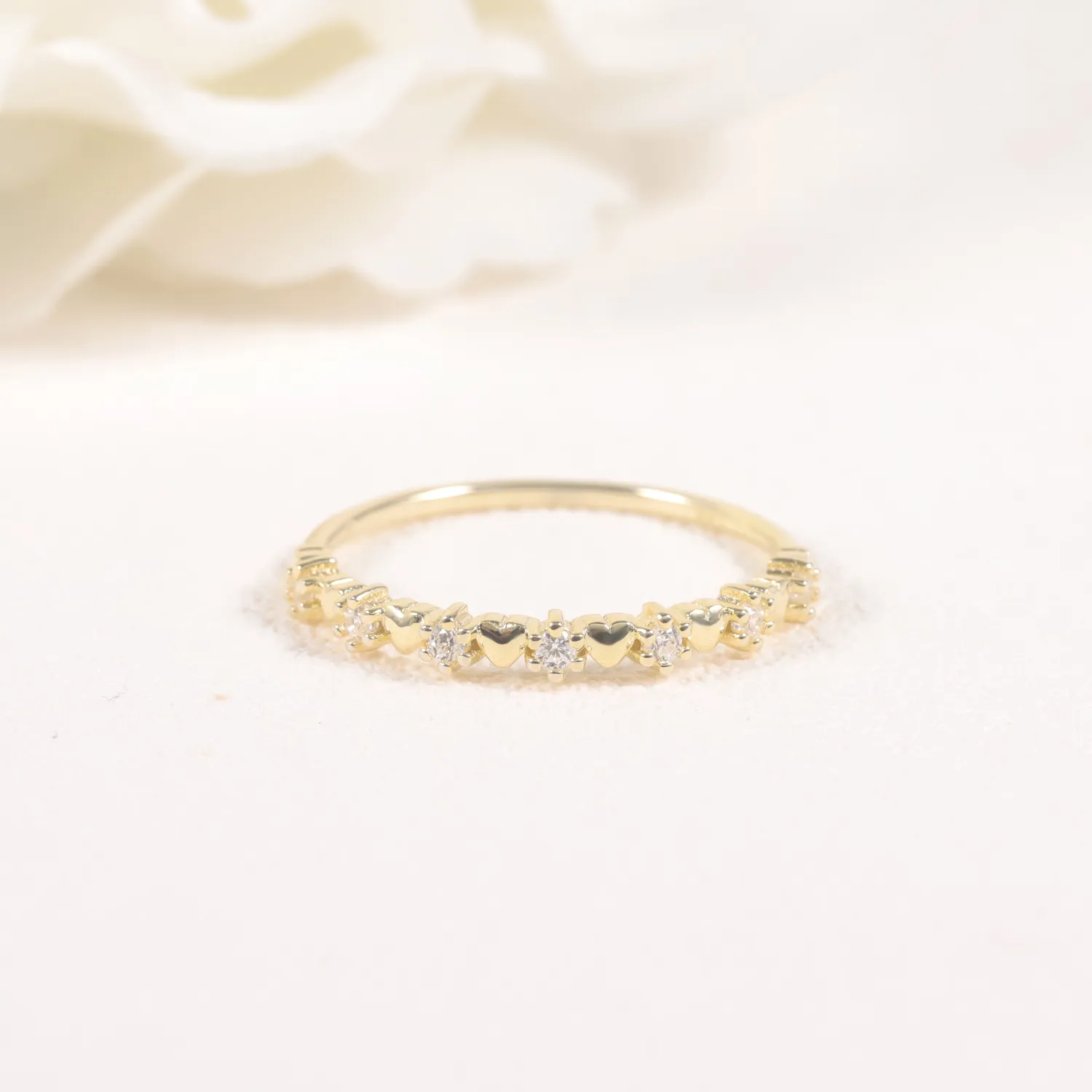 Golden Heart Moissanite Ring - Image 3