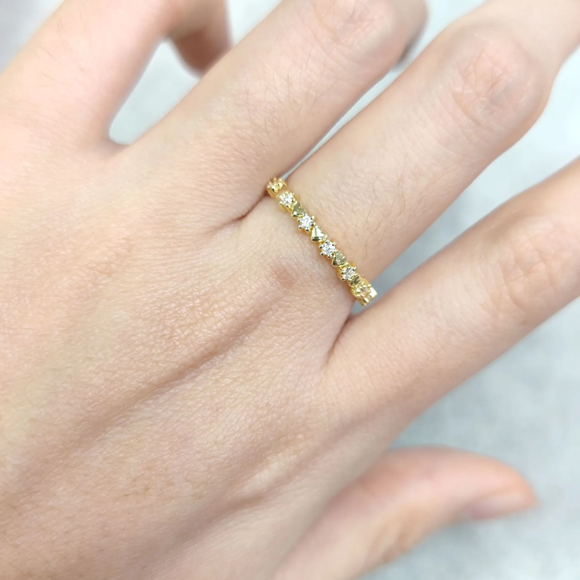 Golden Heart Moissanite Ring - Image 2