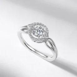 Alternative view of Heartfelt Moissanite Ring