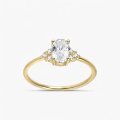 1ct Oval Moissanite Loggia Ring