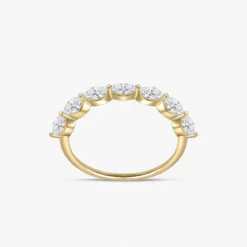 Marquise Moissanite Half-Eternity Ring