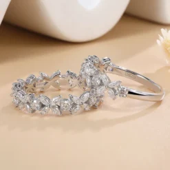 Alternative view of Moissanite Butterfly Eternity Ring