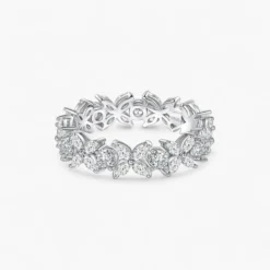 Moissanite Butterfly Eternity Ring