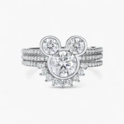 1ct Moissanite Cute Cartoon Stacking Ring