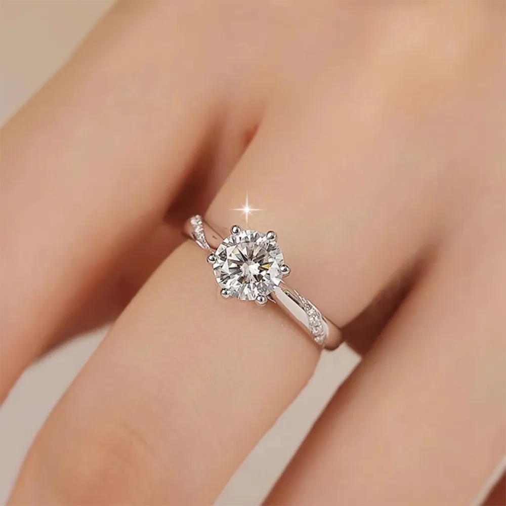 Classic Cut Moissanite Ring - Image 4