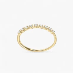 Moissanite Semi Pave Ring