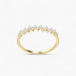 Staggered Spark Moissanite Ring