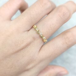 Alternative view of Triangle Moissanite Pavé Band