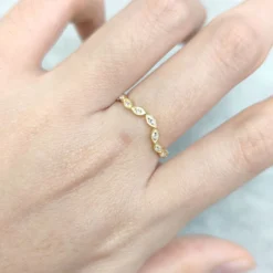 Alternative view of Fairy Light Moissanite Curved Ring