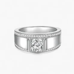 1ct|2ct Moissanite Men's Wide Ring