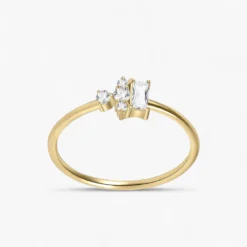 Moissanite Cluster Ring
