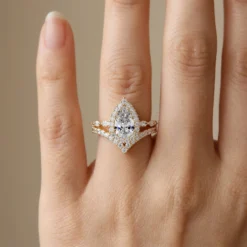 Alternative view of 1.5ct Radiant Crest Stackable Ring